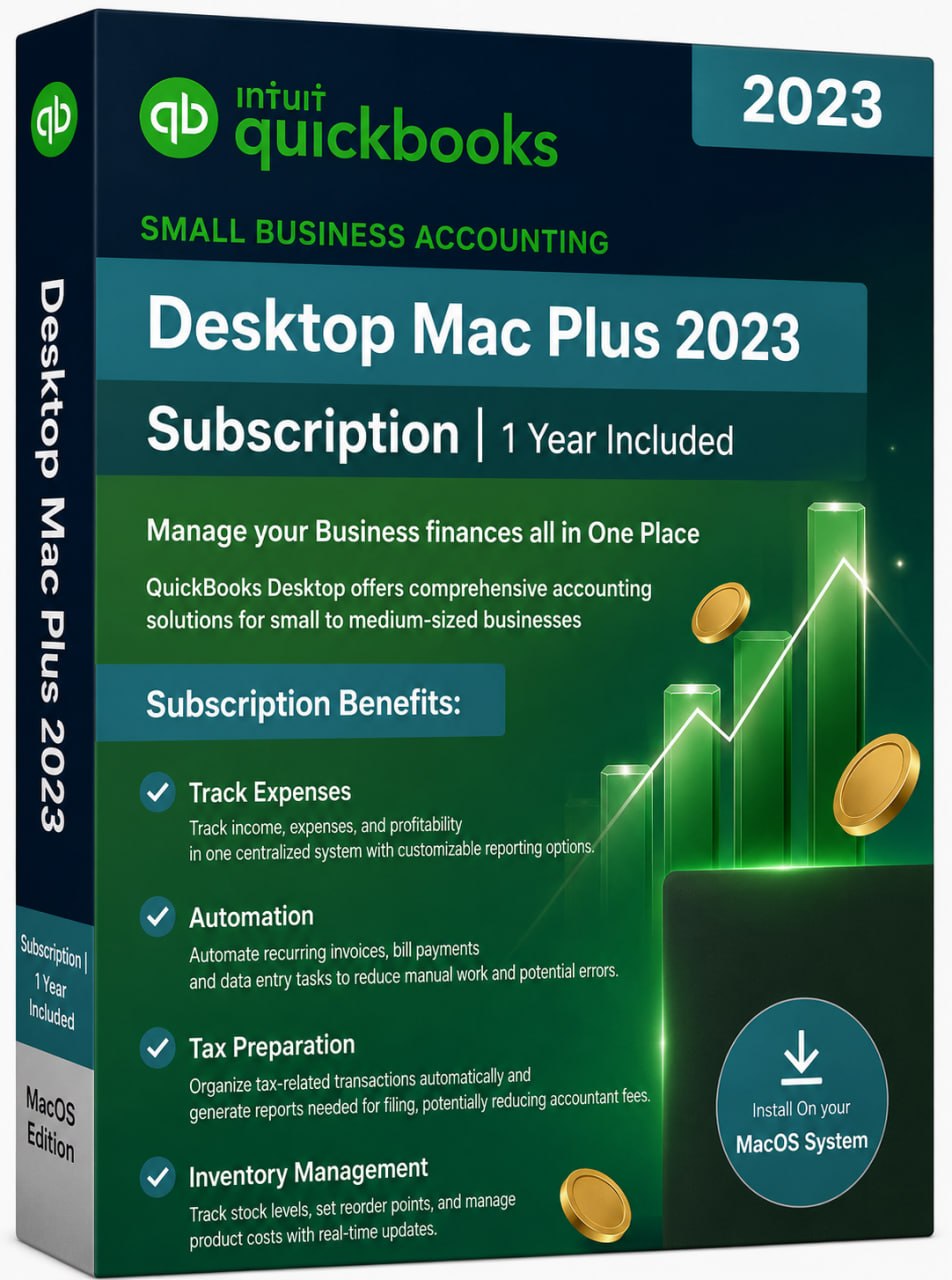 QuickBooks Desktop Mac Plus 2023 – Authentic 1-Year Subscription | Guaranteed Activation